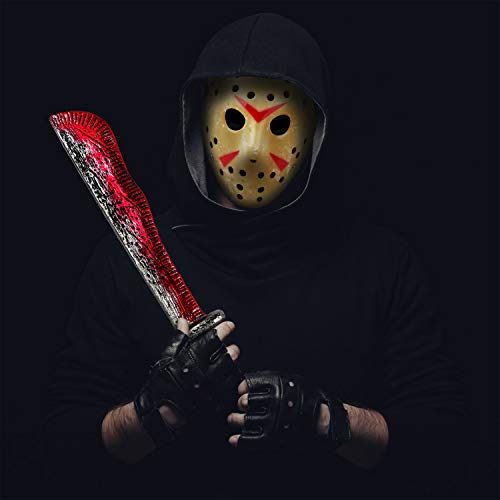 Mosqueda Cosplay Mask Machete Costume Halloween Horror Yellow.