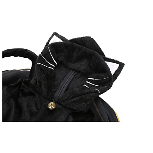 yolsun Girl Black Cat Costume Halloween Cosplay Outfit(7-8 Years)