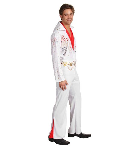 Rubie's mens Elvis Now Deluxe Aloha Adult Sized Costumes, White, Large US