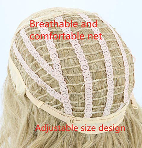 Topcosplay Mens Wigs Long Curly Ash Blonde Cosplay Halloween Costume Wig