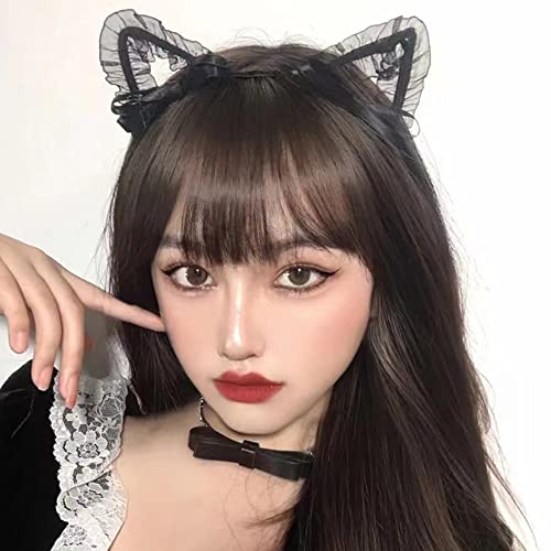 LOVINSHOW Sweet Lace Cat Ears Headband Costume Accessory