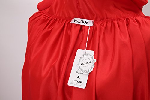 VGLOOK Kids Halloween Costumes Christmas Cloak with Hood 3-4 Years red