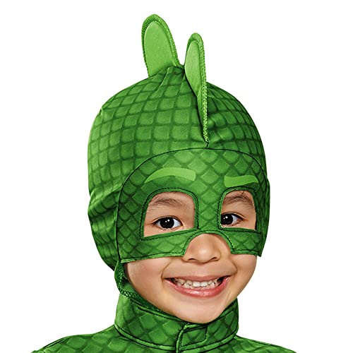 Disguise Gekko Classic Toddler PJ Masks Costume, Large/4-6 Green