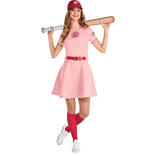 Rockford Peaches Costume For Women- Peach and Red- 1 Set