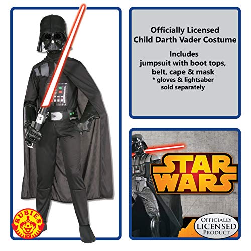 Rubie's Star Wars Child's Darth Vader Costume, Medium, Black, Medium