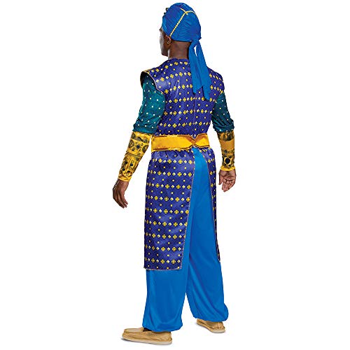 Disguise Men's Genie Deluxe Adult Costume, Blue, XL (42-46)
