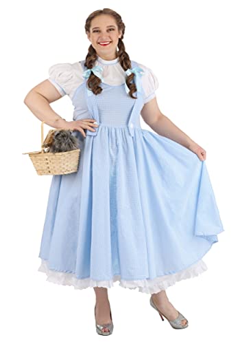 Adult Deluxe Kansas Girl Costume Women's Blue Gingham Dress Large
