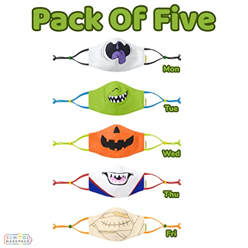School Mask PackCrayola Reusable Cloth Teen/Adult Mask Set, Halloween