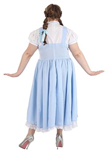 Adult Deluxe Kansas Girl Costume Women's Blue Gingham Dress Large