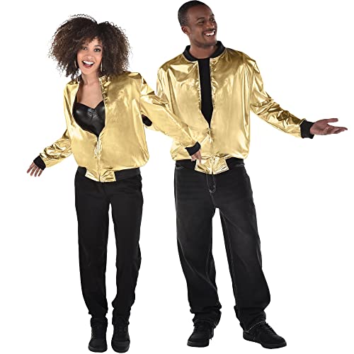 Hip Hop Men's Track Jacket - Adult Standard Size | Gold - 1 Pc.