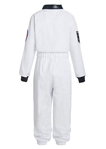 ReliBeauty Boys Girls Kids Children Astronaut Role Play Costume, White, 9-10/150