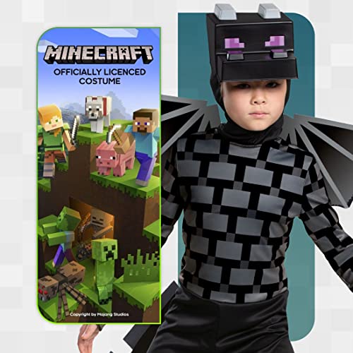 Disguise Minecraft Ender Dragon Costume for Kids, Video Game Inspired Character Outfit, Classic Child Size (10-12)