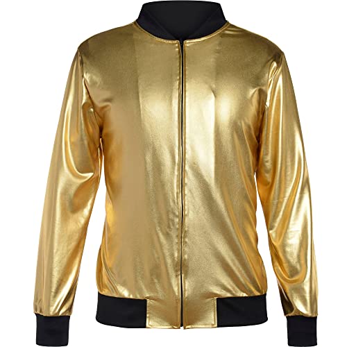 Hip Hop Men's Track Jacket - Adult Standard Size | Gold - 1 Pc.