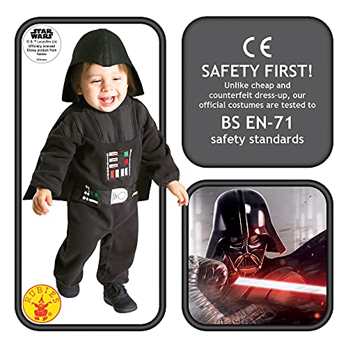 Rubie's Star Wars Darth Vader Romper, Black, 12-24 Months