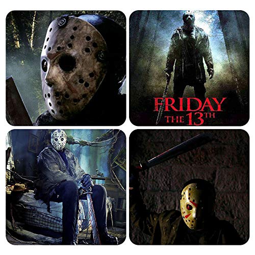 Boolavard Horror Halloween Costume Hockey Mask Party Cosplay Props (Black)