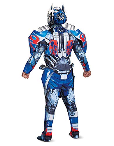 Disguise Men's Optimus Prime Movie Deluxe Adult Costume, Blue, XX-Large