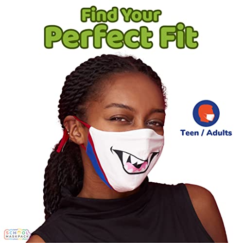 School Mask PackCrayola Reusable Cloth Teen/Adult Mask Set, Halloween
