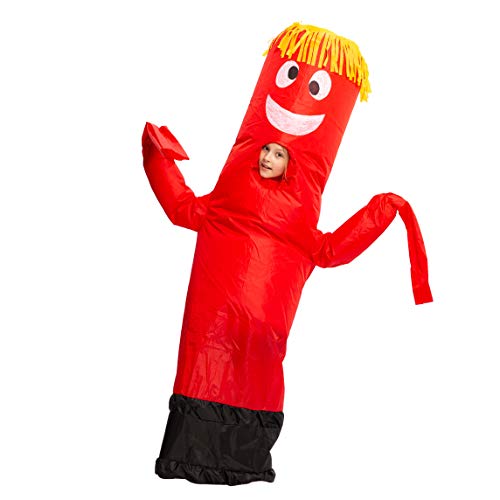 Spooktacular Creations Inflatable Costume Tube Dancer Wacky Waving Arm Flailing Halloween Costume Child Size (Red)