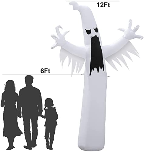 12 FT Giant Scary Ghost Inflatable for Halloween