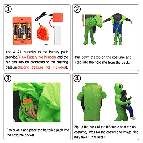 Stegosaurus Inflatable Alien Costume Inflatable Halloween Costumes Blow Up Alien Costume for Halloween, Easter,Christmas