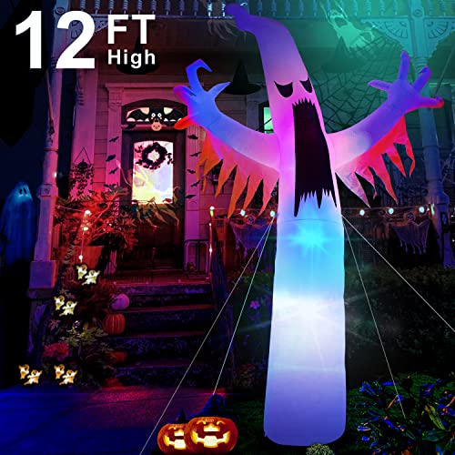 12 FT Giant Scary Ghost Inflatable for Halloween