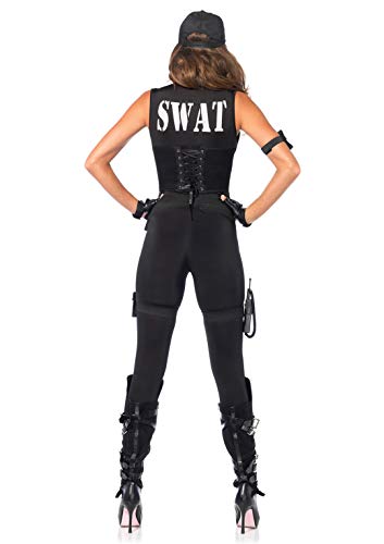 Leg Avenue Women's Deluxe Swat Commander, Black, Large