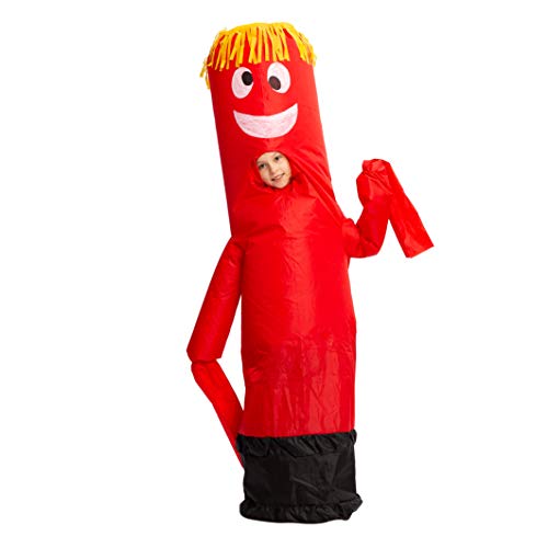 Spooktacular Creations Inflatable Costume Tube Dancer Wacky Waving Arm Flailing Halloween Costume Child Size (Red)
