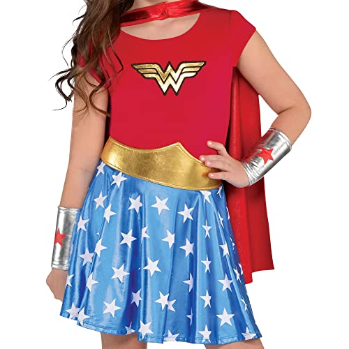 Costumes USA Wonder Woman Halloween Costume for Girls, DC Comics, Large (12-14), Includes Dress, Cape, Headband and More