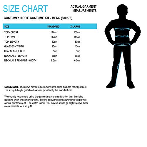 Rubie's mens Heroes and Hombres, Men's Hippie Shirt Wig adult sized costumes, Orange, Extra Large US