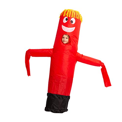 Spooktacular Creations Inflatable Costume Tube Dancer Wacky Waving Arm Flailing Halloween Costume Child Size (Red)