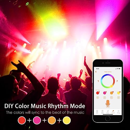 ILC LED Flood Light 30W Outdoor RGB Color Changing, Smart Floodlights RGBW 2700K Warm White & 16 Million Colors, 20 Modes, Grouping, Timing, IP66 Waterproof (2 Pack)