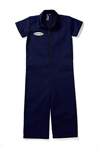 Born to Love Knuckleheads Kids Monkey Coverall Mechanic Photoshoot Overall for Boys & Girls Jumpsuit Baby Outfit (7t, Navy)