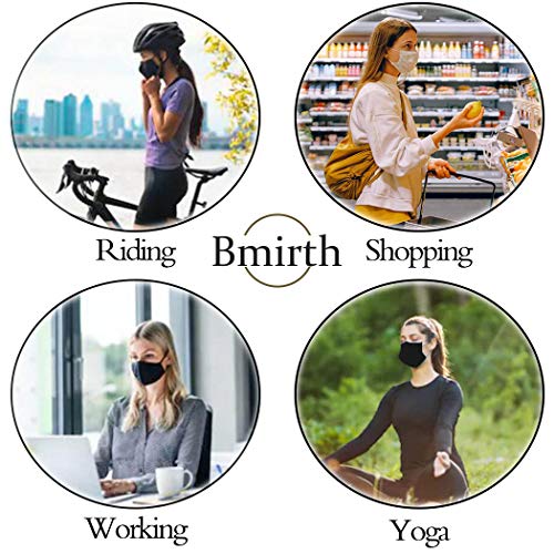 Bmirth Bling Rhinestone Face Mask Costume Black Sparkly Crystal Masquerade Mask Ball Halloween Carnival Party Mouth Cover for Women and Girls