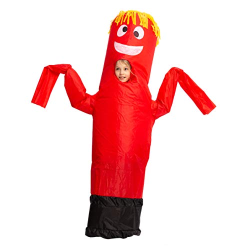 Spooktacular Creations Inflatable Costume Tube Dancer Wacky Waving Arm Flailing Halloween Costume Child Size (Red)