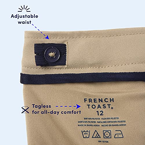 French Toast Little Girls' Two-tab Pleated Scooter, Grey, 6