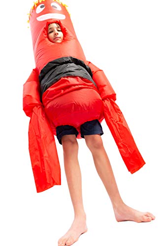 Spooktacular Creations Inflatable Costume Tube Dancer Wacky Waving Arm Flailing Halloween Costume Child Size (Red)
