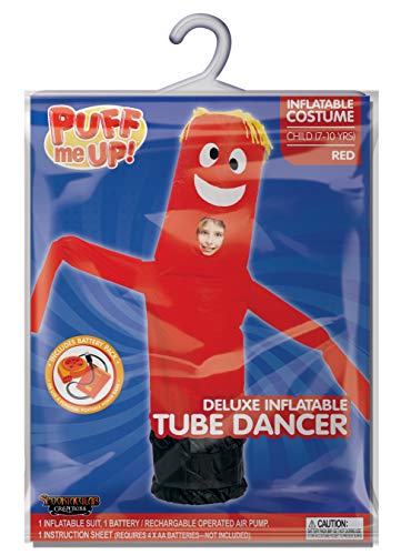 Spooktacular Creations Inflatable Costume Tube Dancer Wacky Waving Arm Flailing Halloween Costume Child Size (Red)