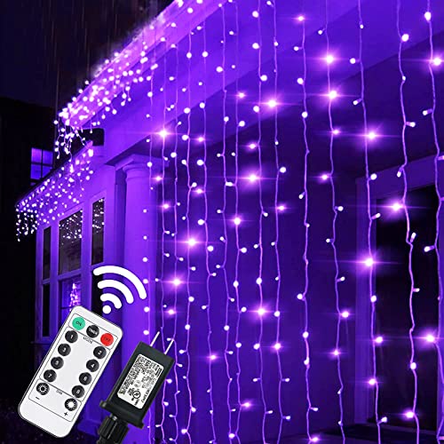 Twinkle Star, 5 Inches Indoor Outdoor, LED String Light with Remote Control Timer for Christmas Wedding Party Home Garden Bedroom Decoration, Purple