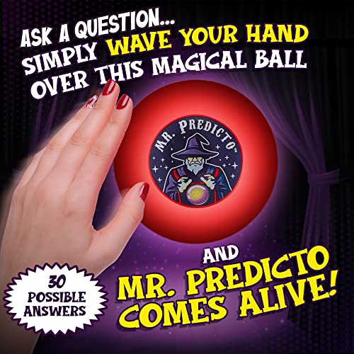 Mr. Predicto Fortune Teller Crystal Ball - Ask a Question & He Speaks an Answer - Mysterious Magic Ball, Cool 8 Ball Magic, Funny Toys for Teens, Tweens - Kids Novelty Toys & Amusements - Light Up Toy