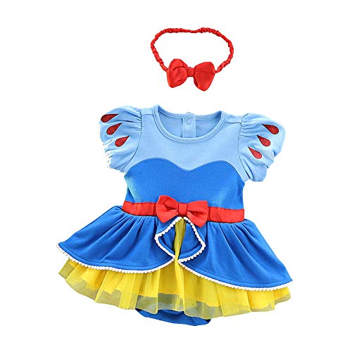 Lito Angels Baby Girls Princess Costume Onesie Romper Bodysuit Halloween Christmas Dress Up Size 3-6 Months