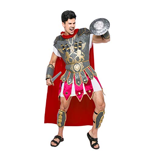 Spooktacular Creations Brave Men’s Roman Gladiator Costume Set for Halloween Audacious Dress Up Party (Standard)