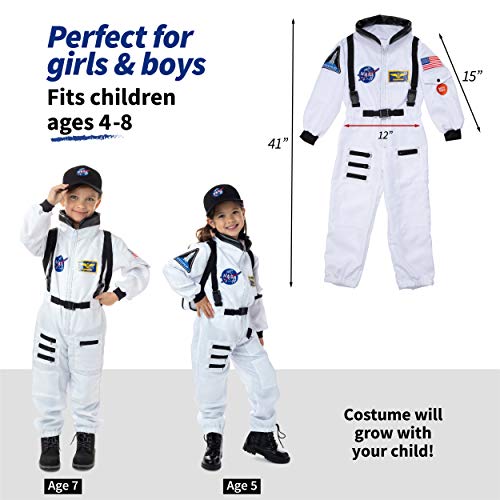 Born Toys Astronaut Costume for Kids for Ages 3-7, Space Toys Includes Kids Space Suit, Kids NASA Hat, NASA Backpack - Toddler Dress Up & Pretend Play, Kids Astronaut Costumes for Boys & Girls