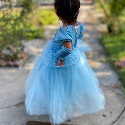 SNDSHOP Cinderella Princess Dress Costume for Toddler Girls Halloween 2-11T