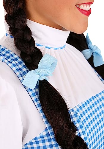 Rubie's womens Wizard of Oz Dorothy Dress and Hair Bows Adult Sized Costumes, Blue/White, Large US