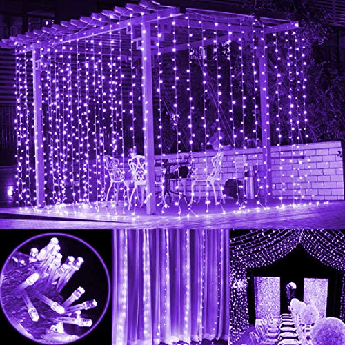 Twinkle Star, 5 Inches Indoor Outdoor, LED String Light with Remote Control Timer for Christmas Wedding Party Home Garden Bedroom Decoration, Purple