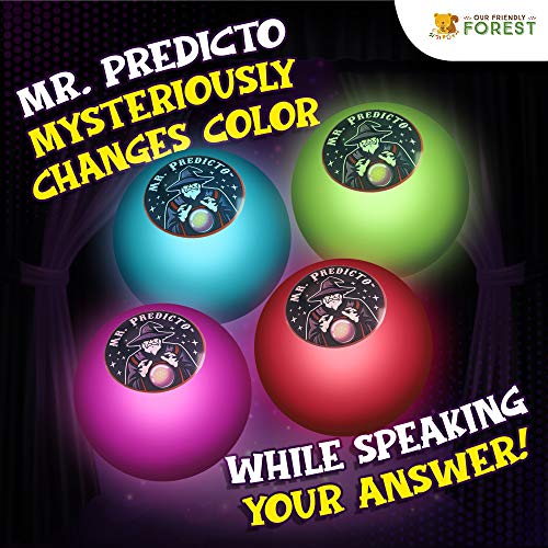 Mr. Predicto Fortune Teller Crystal Ball - Ask a Question & He Speaks an Answer - Mysterious Magic Ball, Cool 8 Ball Magic, Funny Toys for Teens, Tweens - Kids Novelty Toys & Amusements - Light Up Toy