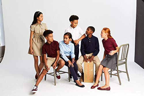 French Toast Little Girls' Two-tab Pleated Scooter, Grey, 6