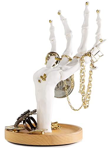 Gothic Skeleton Hand Ring and Jewelry Stand