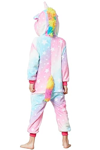 HQFURS Kids Unisex Unicorn Costume Animal Onesie Pajamas Halloween Christmas Gifts 6t