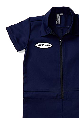 Born to Love Knuckleheads Kids Monkey Coverall Mechanic Photoshoot Overall for Boys & Girls Jumpsuit Baby Outfit (7t, Navy)